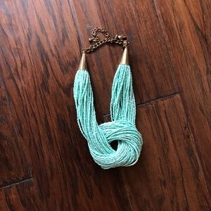 Turquoise Bead Statement Necklace